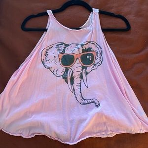 Adorable pink wild fox tank top